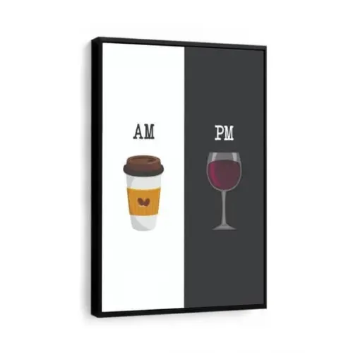 Quadro Decorativo Cozinha Vinho Cantinho do Café com Moldura