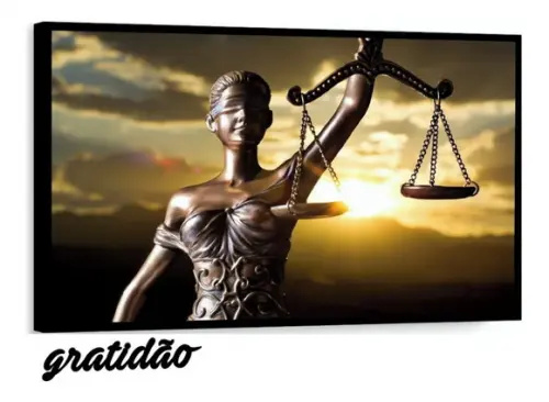 Quadro Decorativo Deusa Da Justiça Direito Advogado Molduras