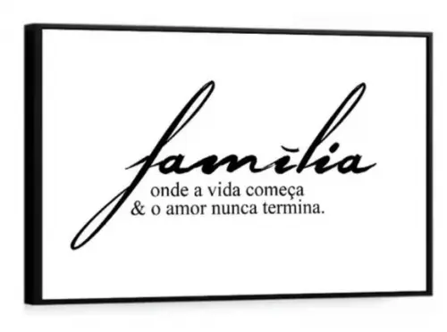 Quadro Decorativo Família Para Quarto Sala Corredor Moldura