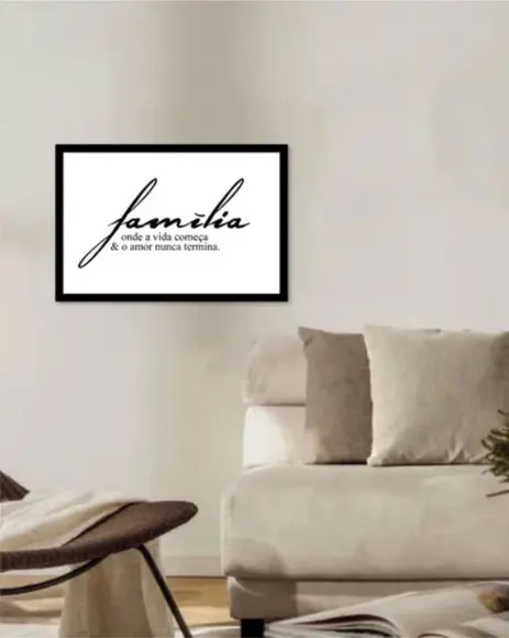 Quadro Decorativo Família Para Quarto Sala Corredor Moldura