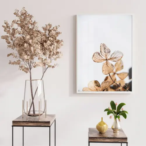 Quadro Decorativo Flores Para Sala Quarto Moldura e Vidro