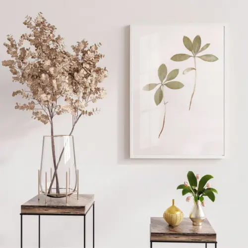 Quadro Decorativo Flores Quarto Sala Corredor Moldura Vidro