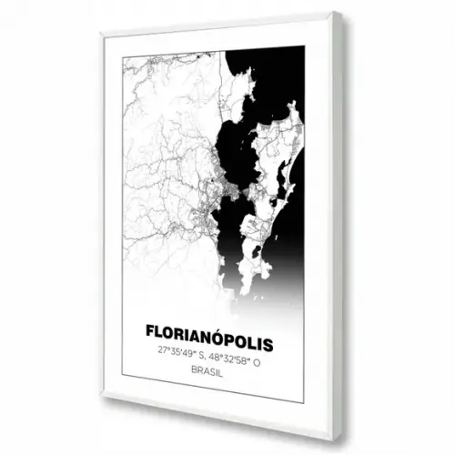 Quadro Decorativo Florianópolis Santa Catarina com Moldura
