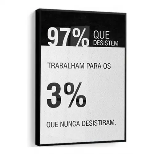 Quadro Decorativo Frase Motivacional Escritório Luxo Vidro