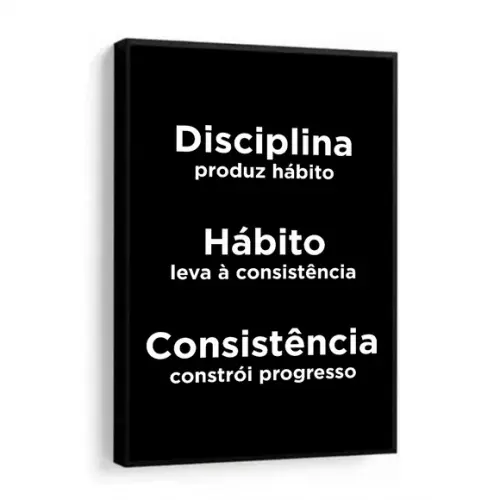 Quadro Decorativo Frase Motivacional Escritório Sala Moldura
