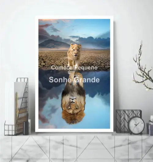 Quadro Decorativo Frase Motivacional Para Escritório Moldura
