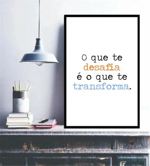 Quadro Decorativo Frases Motivação Quarto Sala Casa Moldura