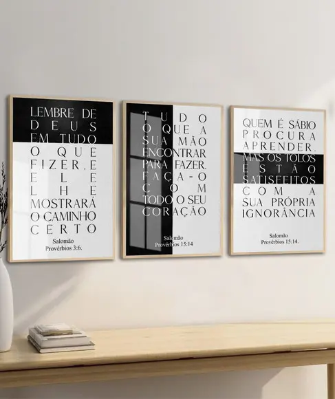 Quadro Decorativo Frases Salomão Provérbios Sabedoria Vidro