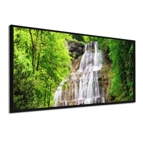 Quadro Decorativo Moderno Paisagem Cachoeira com Moldura