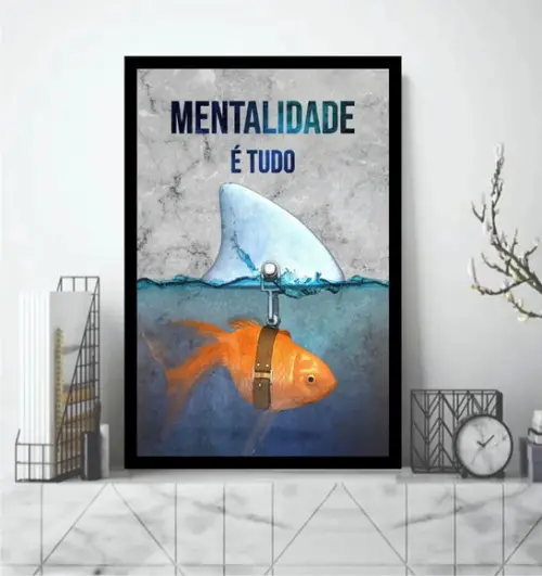 Quadro Decorativo Motivação Mentalidade Empreendedor Moldura