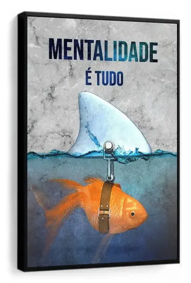 Quadro Decorativo Motivação Mentalidade Empreendedor Moldura