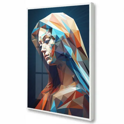 Quadro Decorativo Nossa Senhora Virgem Maria Moldura Vidro