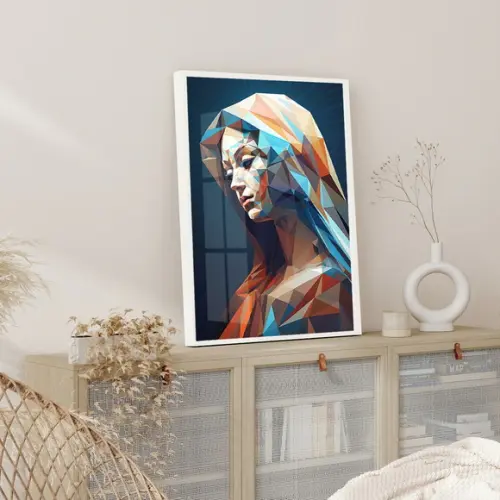 Quadro Decorativo Nossa Senhora Virgem Maria Moldura Vidro