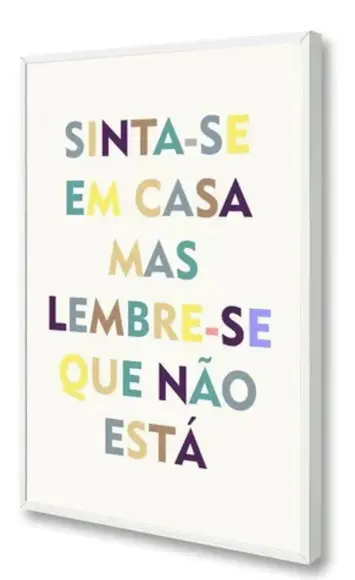Quadro Decorativo Para Sala Frases Corredor Hall Com Moldura