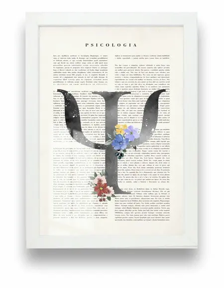 Quadro Decorativo Psicologia Consultório Com Moldura e Vidro