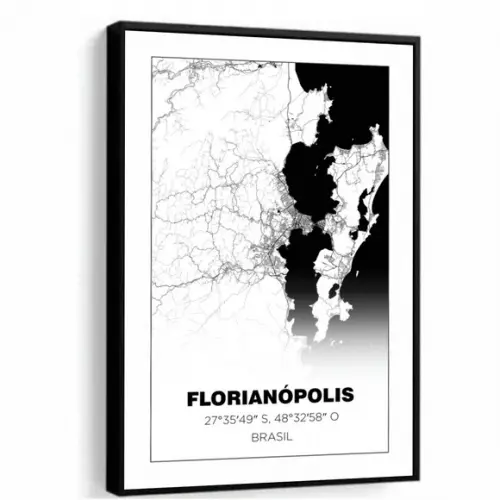 Quadro Decorativo Santa Catarina Florianópolis com Moldura