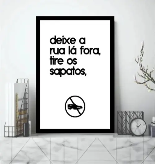 Quadro Decorativos Frases Recepção Casa Sala Quarto Moldura