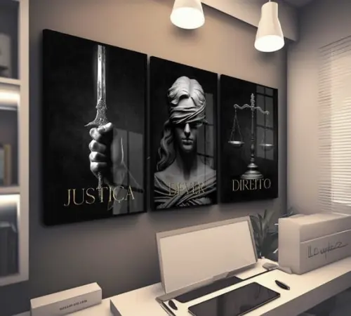 Quadros Decorativos Advogado Escritório Frases Direito Vidro