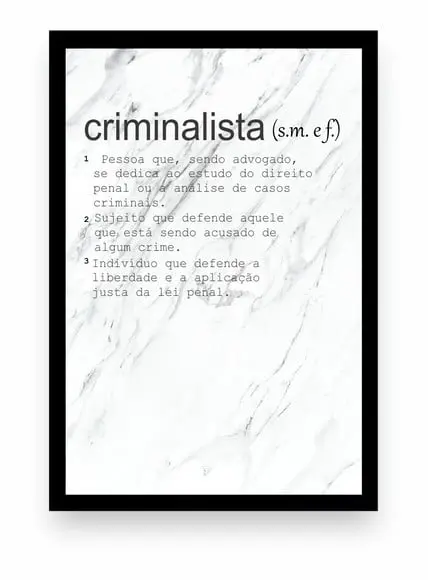 Quadros Decorativos Advogado Escritório Criminalista Moldura
