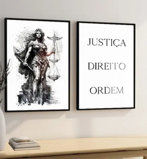 Quadros Decorativos Advogado Escritório Frases Moldura Vidro