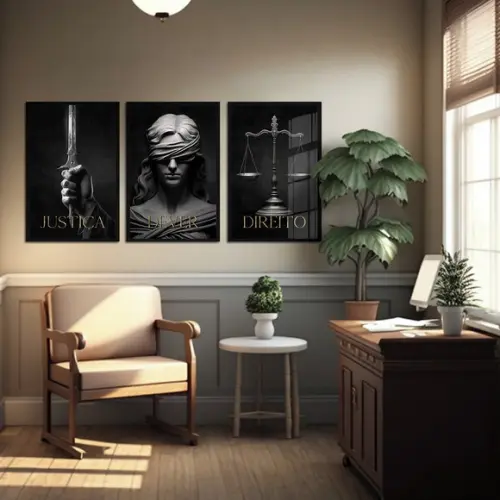 Quadros Decorativos Advogado Escritório Frases Direito Vidro