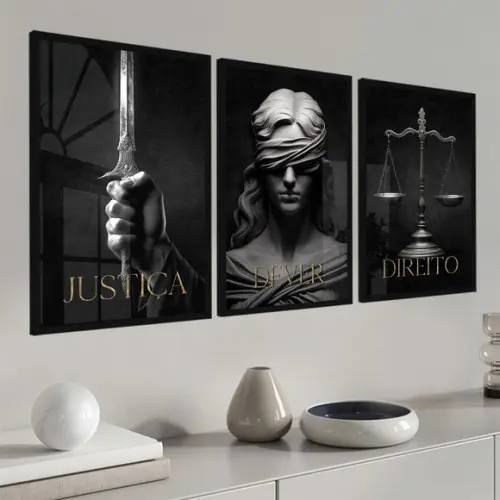 Quadros Decorativos Advogado Escritório Frases Direito Vidro