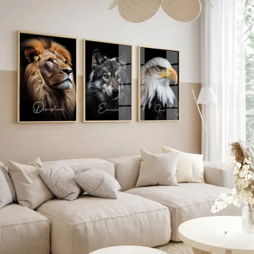 Quadros Decorativos Animais Disciplina Execução Foco Vidro
