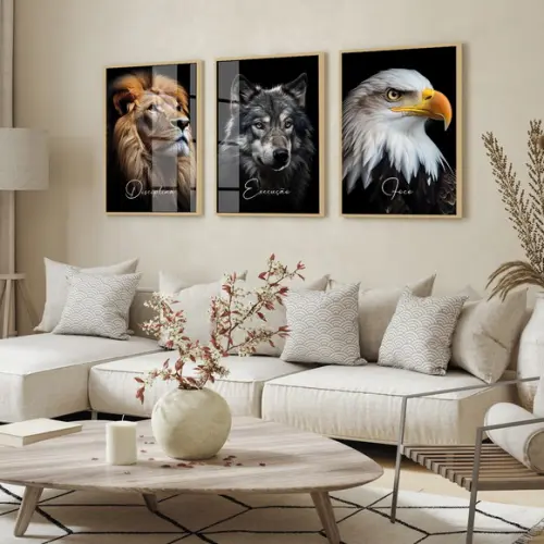 Quadros Decorativos Animais Disciplina Execução Foco Vidro