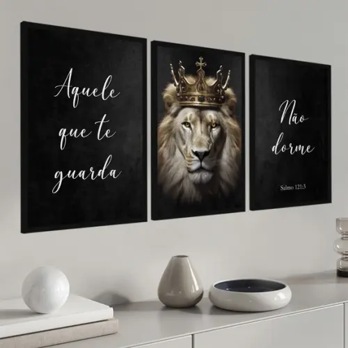 Quadros Decorativos Aquele Que Te Guarda Não Dorme Moldura
