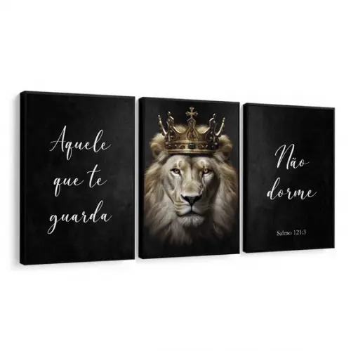 Quadros Decorativos Aquele Que Te Guarda Não Dorme Moldura