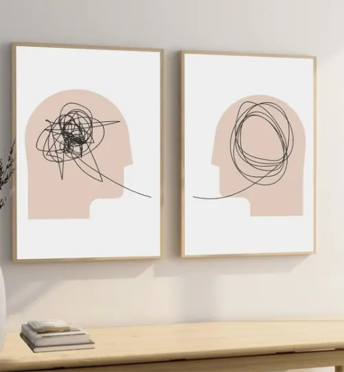 Quadros Decorativos Consultório Psicologia Moderno Moldura