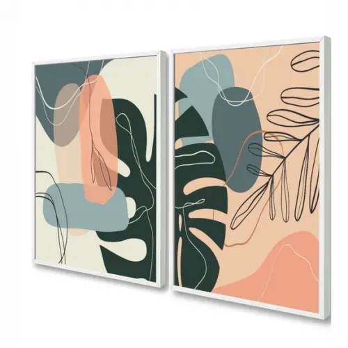 Quadros Decorativos Costela de Adão Folhagem Desenho Moldura