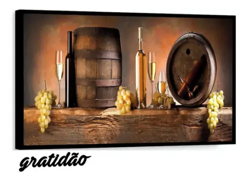 Quadros Decorativos Cozinha Vinhos Restaurante Casa Moldura