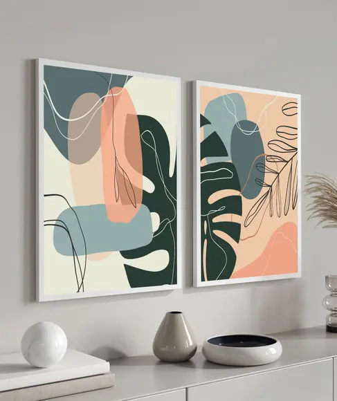 Quadros Decorativos Costela de Adão Folhagem Desenho Moldura