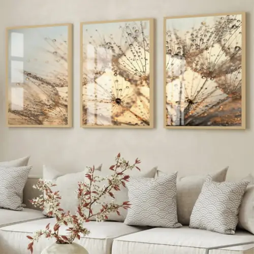 Quadros Decorativos Dente de Leão 50 x 70 Moldura e Vidro