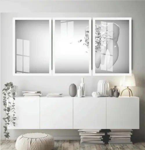 Quadros Decorativos Dentista Consultório Com Moldura e Vidro