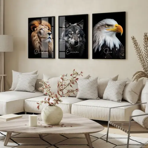 Quadros Decorativos Disciplina Execução Foco Moldura e Vidro