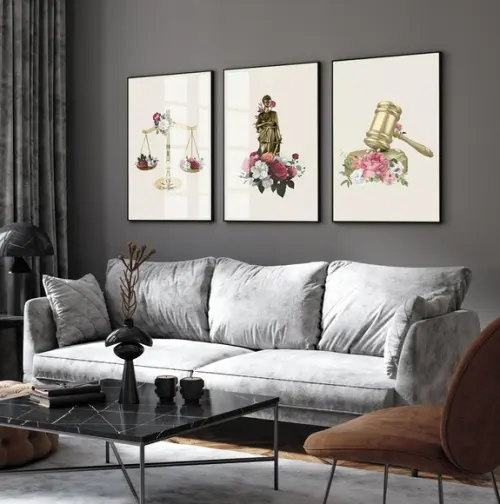 Quadros Decorativos Escritório Advogado Direito com Vidro