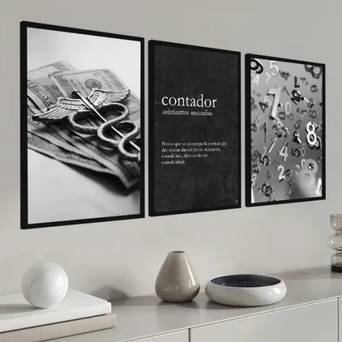 Quadros Decorativos Escritório Contabilidade Frases Moldura