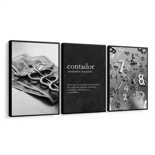 Quadros Decorativos Escritório Contabilidade Frases Moldura