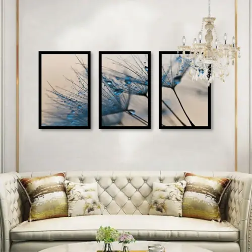 Quadros Decorativos Flor Dente de Leão para Sala com Moldura