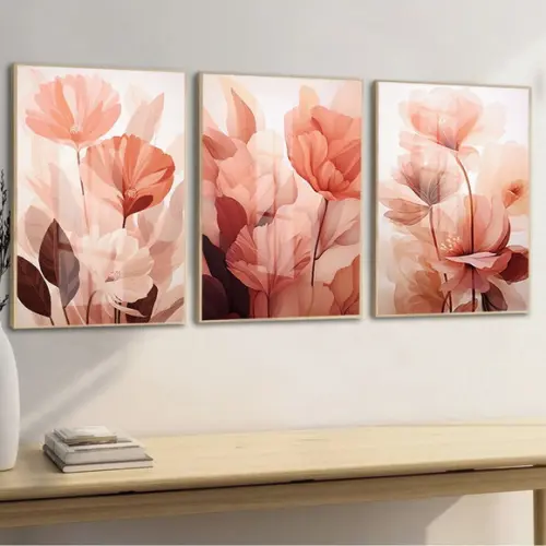 Quadros Decorativos Flores Rosas Quarto Sala Hall Luxo Vidro