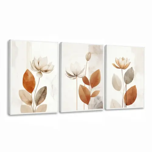Quadros Decorativos Flores Sala Moderna Quarto Hall Moldura