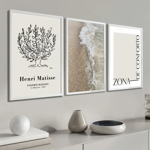 Quadros Decorativos Frases Matisse Zona De Conforto Moldura