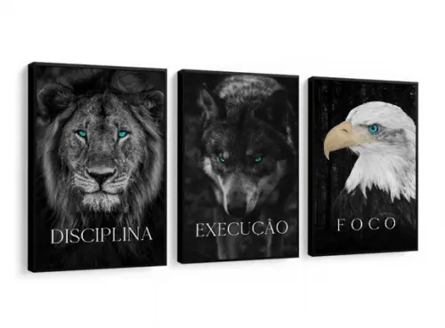 Quadros Decorativos Frases Motivação Escritório com Moldura