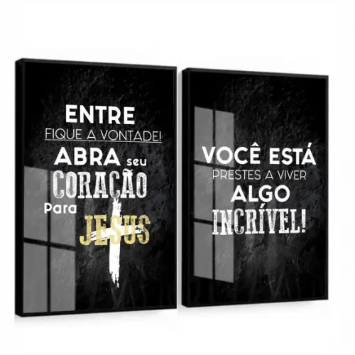 Quadros Decorativos Frases Motivacional Jesus Cristo Vidro