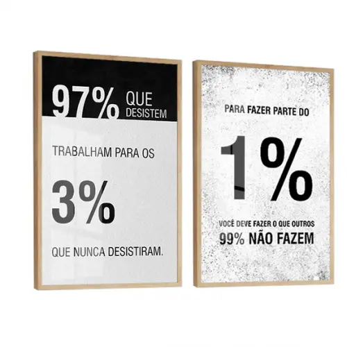 Quadros Decorativos Frases para Escritório Motivação Vidro