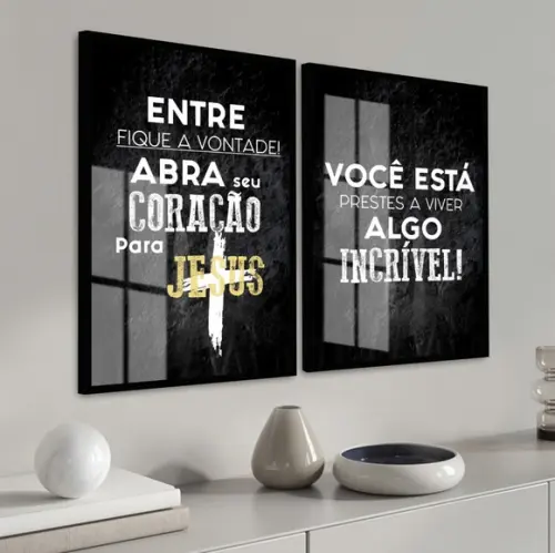 Quadros Decorativos Frases Motivacional Jesus Cristo Vidro