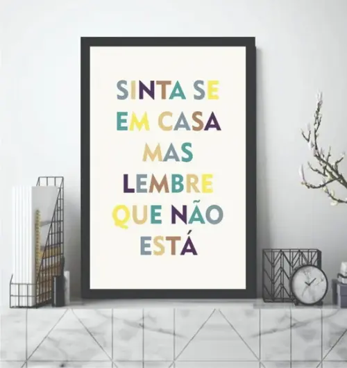 Quadros Decorativos Frases Recepção Casa Sala Com Molduras