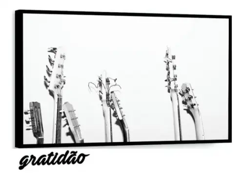 Quadros Decorativos Guitarra Instrumentos Musica Com Moldura